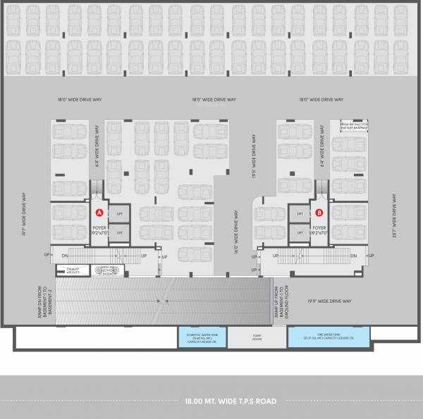  one Block A And Block B Basement 1 Cluster Plan