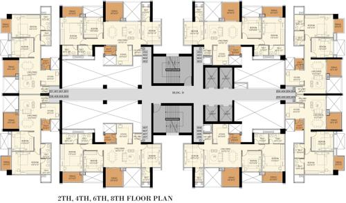  nakshatra Ganga Nakshatra Cluster Plan from 2nd, 4rth, 6th And 8th Floor