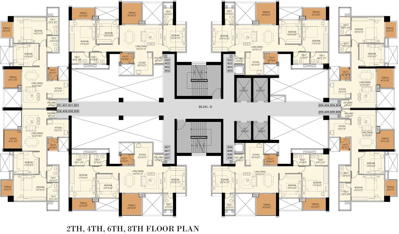  nakshatra Ganga Nakshatra Cluster Plan from 2nd, 4rth, 6th And 8th Floor