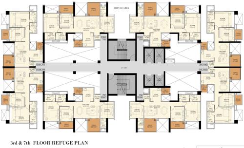  nakshatra Ganga Nakshatra Cluster Plan from 3rd And 7th Floor