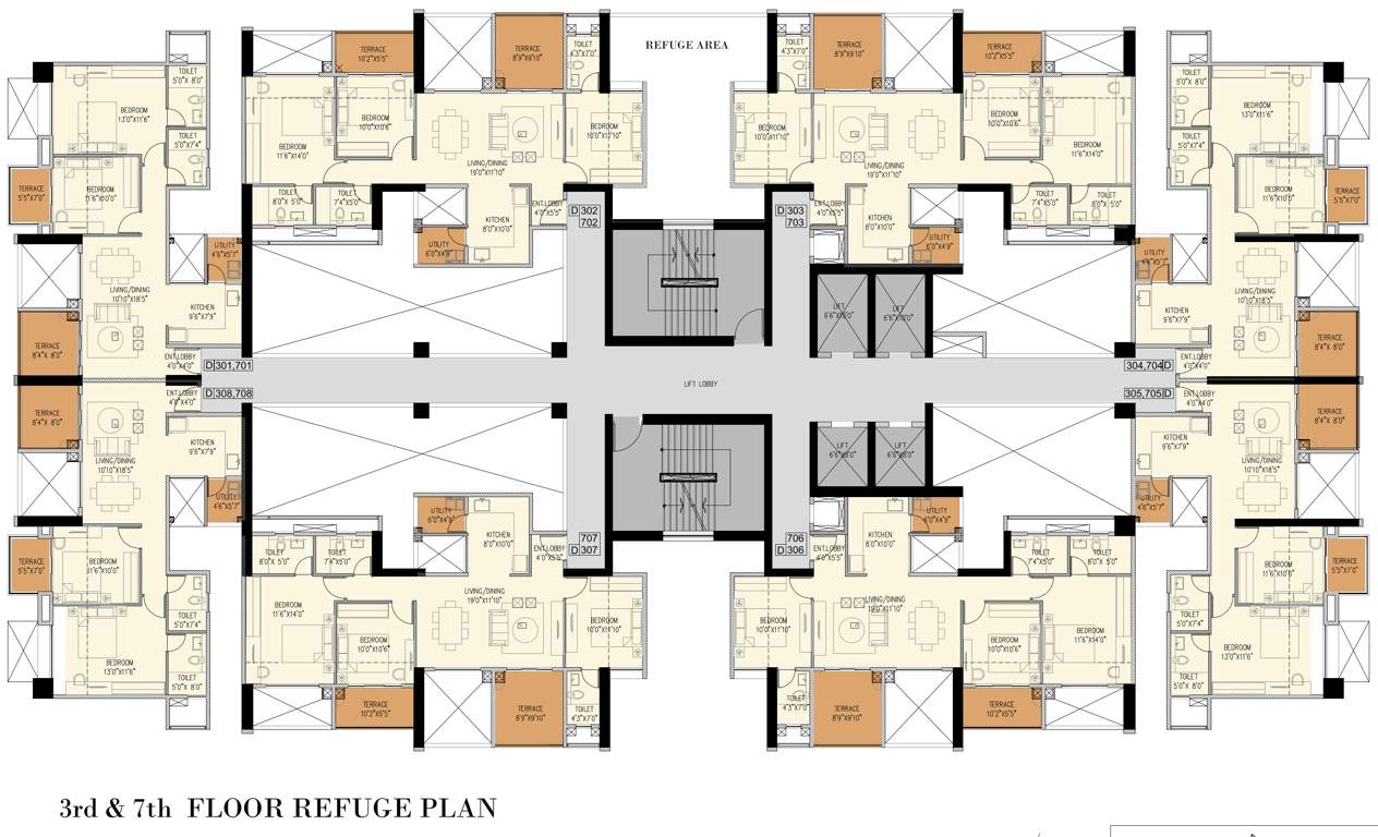  nakshatra Ganga Nakshatra Cluster Plan from 3rd And 7th Floor