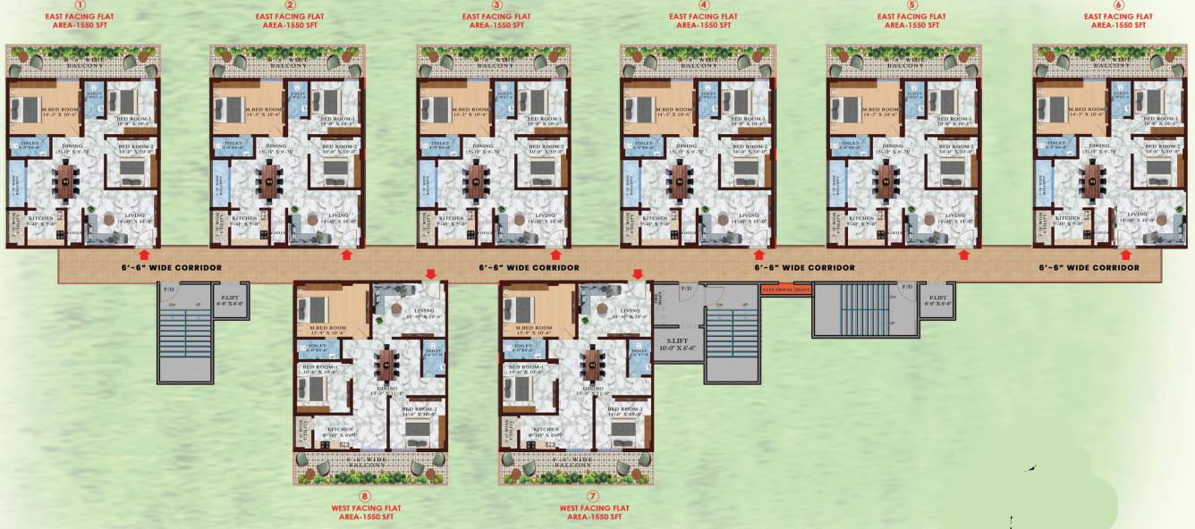  avasa evk Block   D Typical Cluster Plan