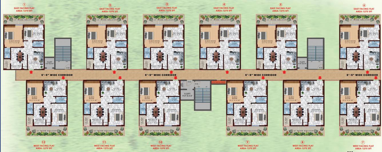  avasa evk Block   E Typical Cluster Plan