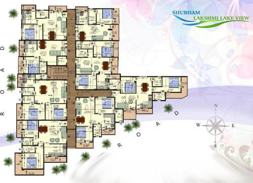  shubham-lakshmi-lake-view Shubham Lakshmi Lake View Cluster Plan for Typical Floor