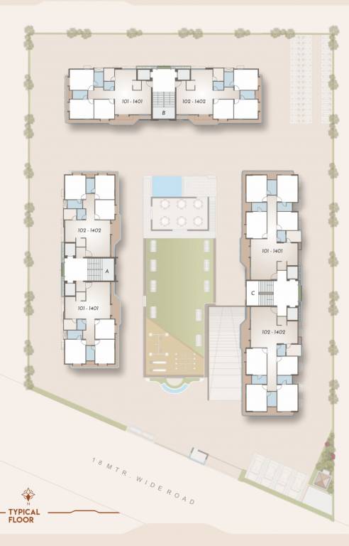  whiteflag Tower A,B,C Cluster Plan