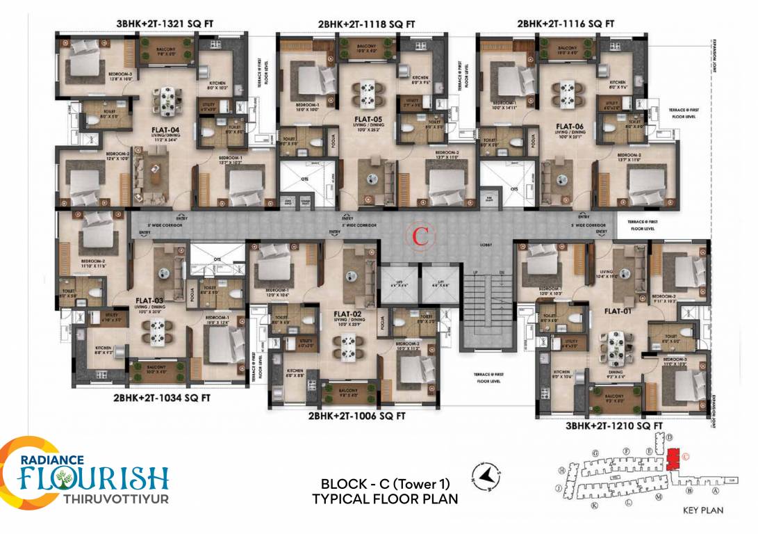  flourish Block C Cluster Plan