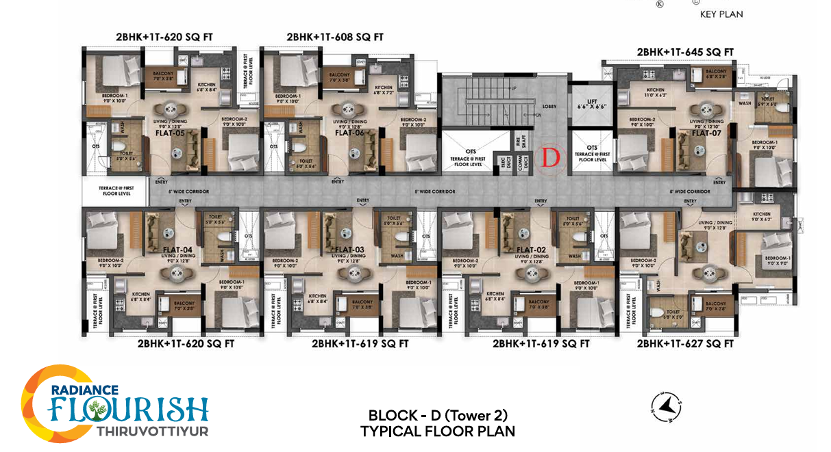  flourish Block D Cluster Plan for Typical Floor