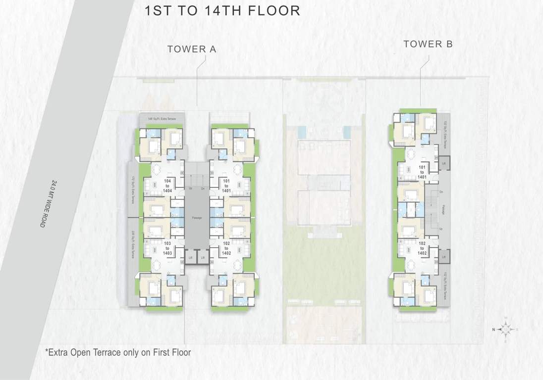  aarna 84 Tower A Cluster Plan