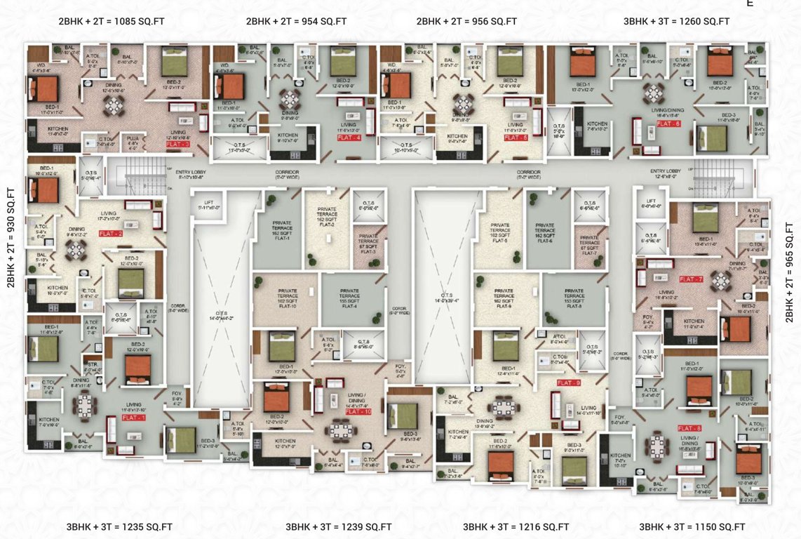  olympus the royal castle Block C Cluster Plan for 5th Floor