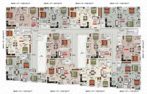  olympus-the-royal-castle Block C Cluster Plan from 1st to 4th Floor