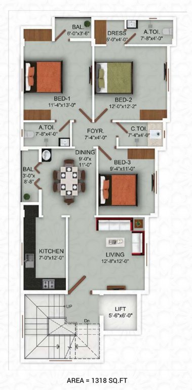  olympus the royal castle Block D Cluster Plan from 3rd to 5th Floor