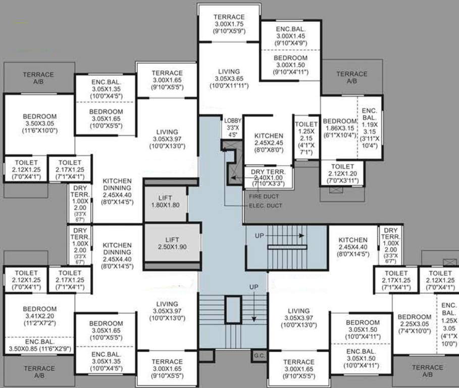 raajlaxmi greens d wing Raajlaxmi Greens D Wing Odd Floor Cluster Plan