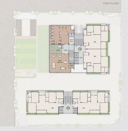  atulyam Tower A,B Cluster Plan for 1st Floor