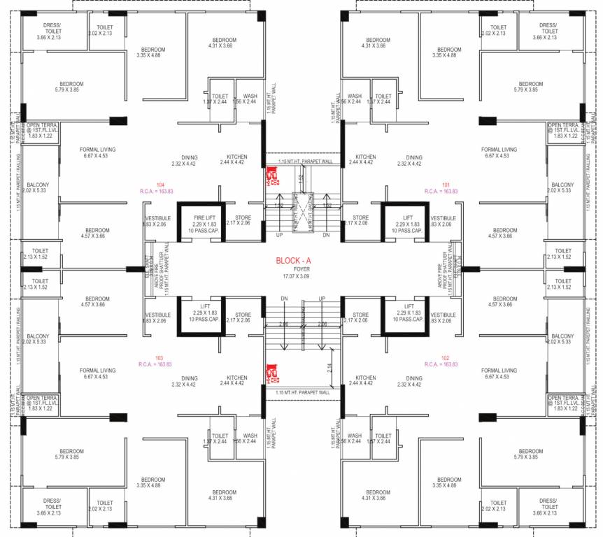  symphony Block A Cluster Plan For 1st Floor