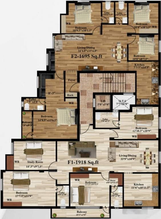  rr homes RR Homes Cluster Plan For 1st Floor