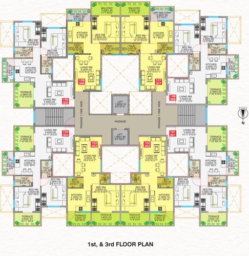  selenia Selenia Cluster Plan from 1st to 3rd Floor