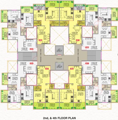  selenia Selenia Cluster Plan from 2nd to 4th Floor
