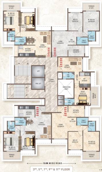  utkarsh Susheel Utkarsh Cluster Plan from 3rd, 5th, 7th, 9th And 11th Floor
