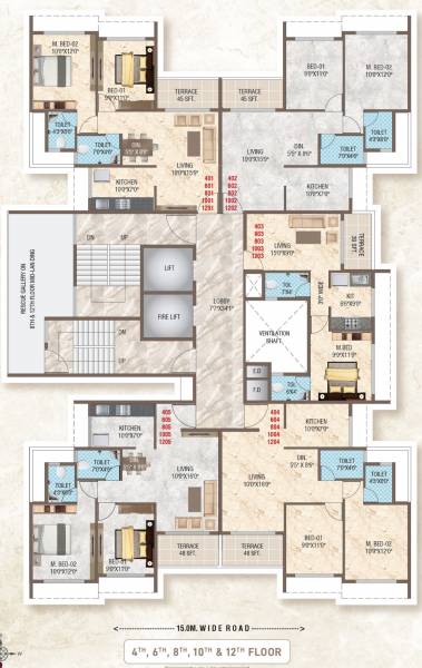  utkarsh Susheel Utkarsh Cluster Plan from 4th, 6th, 8th, 10th And 12th Floor