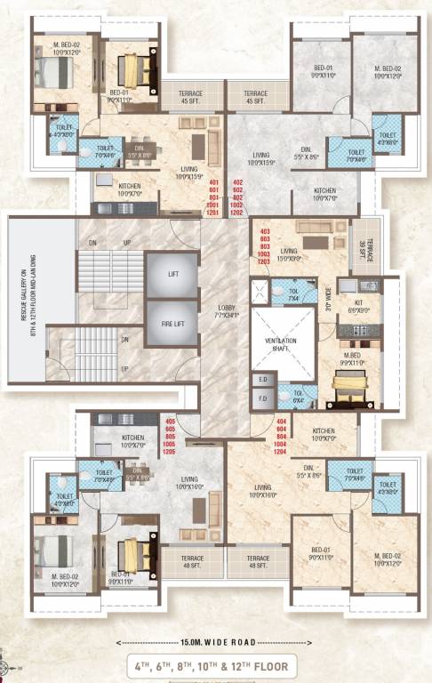  utkarsh Susheel Utkarsh Cluster Plan from 4th, 6th, 8th, 10th And 12th Floor