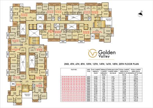  golden-valley Golden Valley Cluster Plan from 2nd to 20th Floor