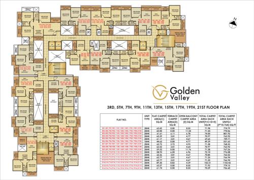  golden-valley Golden Valley Cluster Plan from 3rd to 21th Floor