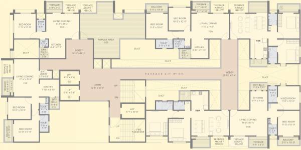  siddhi-e-wing Ganesh Siddhi E Wing Cluster Plan for 11th Floor