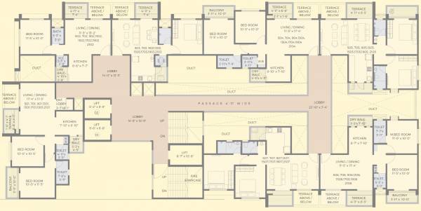  siddhi-e-wing Ganesh Siddhi E Wing Cluster Plan from 5th, 7th, 9th, 13th, 15th, 17th, 19th And  21th Floor