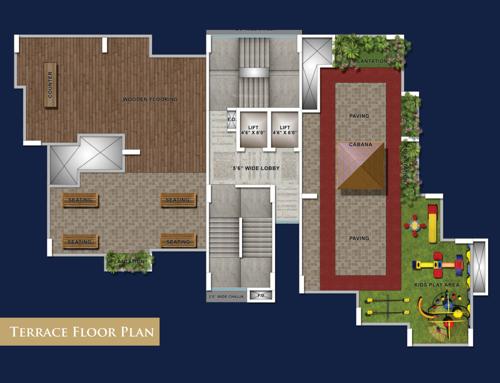  gajanan-superbia Gajanan Superbia Cluster Plan For Terrace Floor