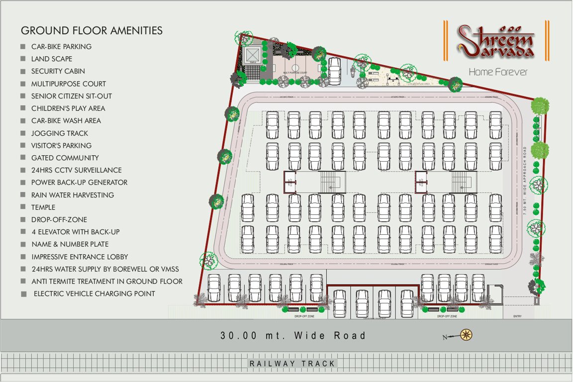  shreem sarvada Shiv & Hari  Cluster Plan for ground Floor