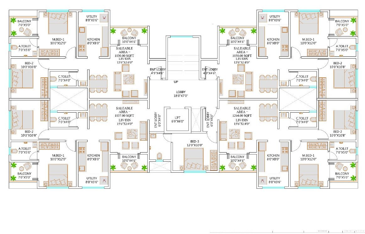  akshara serenity Akshara Serenity Cluster Plan For Typical Floor