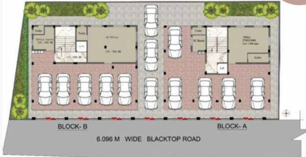  additiya-appartment Block A Cluster Plan For Ground Floor