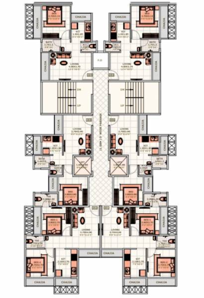  sankalp Sankalp Cluster Plan For 4th Floor