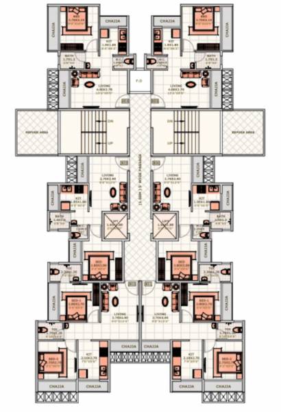  sankalp Sankalp Cluster Plan For 5th Floor