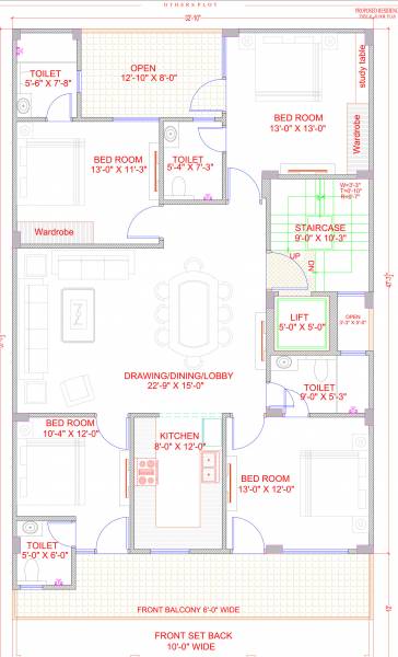 Homes Cluster Plan from 1st to 4th Floor homes Homes Cluster Plan from 1st to 4th Floor
