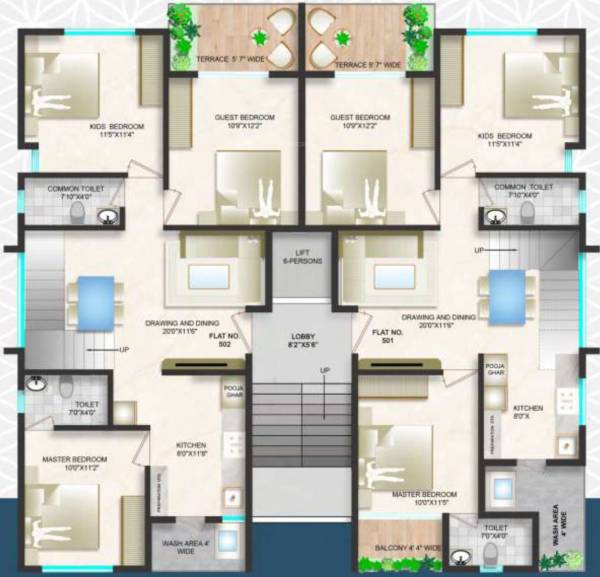 Devtara Palms Cluster Plan For 5th Floor devtara-palms Devtara Palms Cluster Plan For 5th Floor