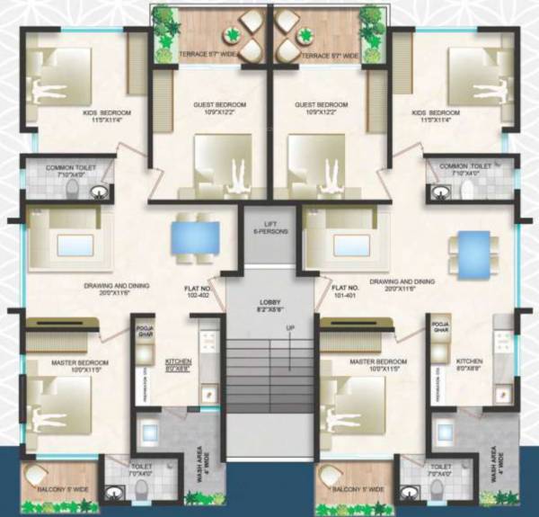 Devtara Palms Cluster Plan From 1st To 4th Floor devtara-palms Devtara Palms Cluster Plan From 1st To 4th Floor