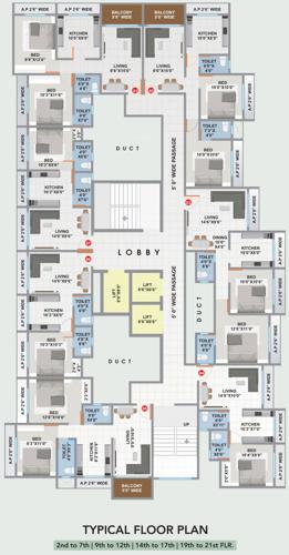  sk-heights SK Heights Cluster Plan from 2nd-7th, 9th- 12th, 14th- 17th, 19th- 21th Floor