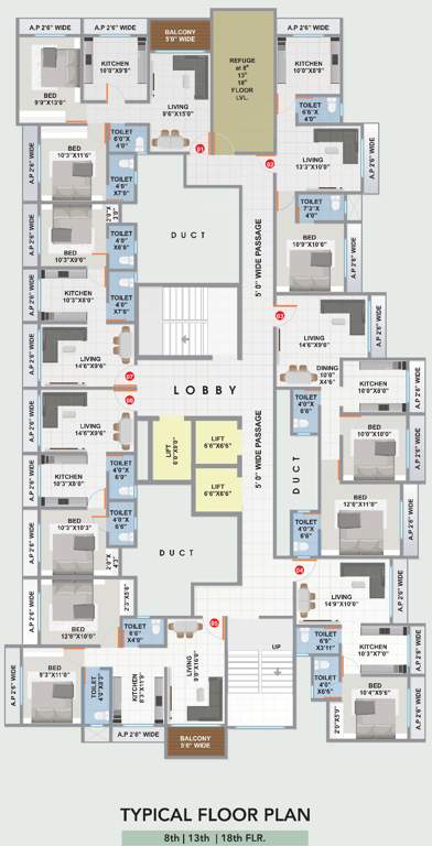  sk heights SK Heights Cluster Plan from 8th, 13th And 18th Floor