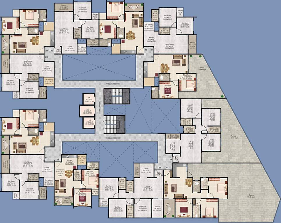  prism city violet Prism City Violet Cluster Plan For 2nd Floor