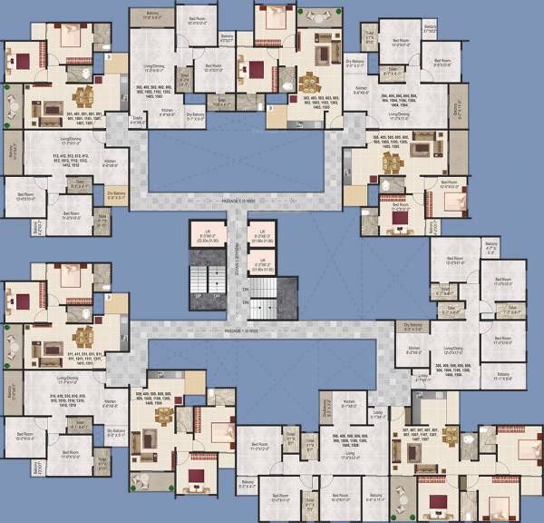  prism-city-violet Prism City Violet Typical Cluster Plan