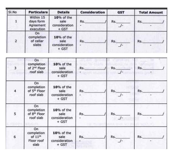 ixora Construction Linked Payment (CLP) Payment Plan
