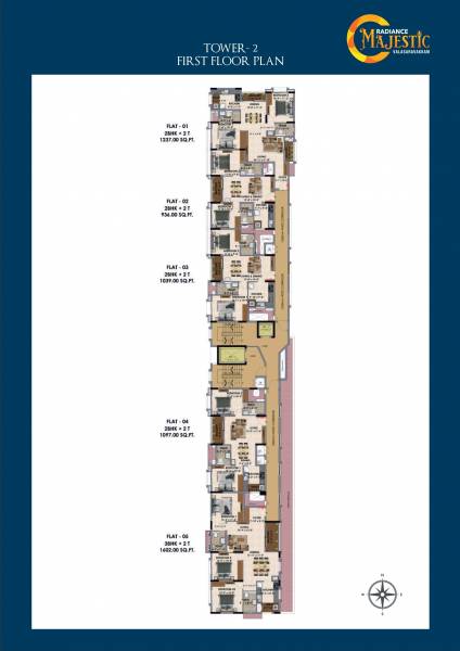  majestic 2 Cluster Plan for 1st Floor