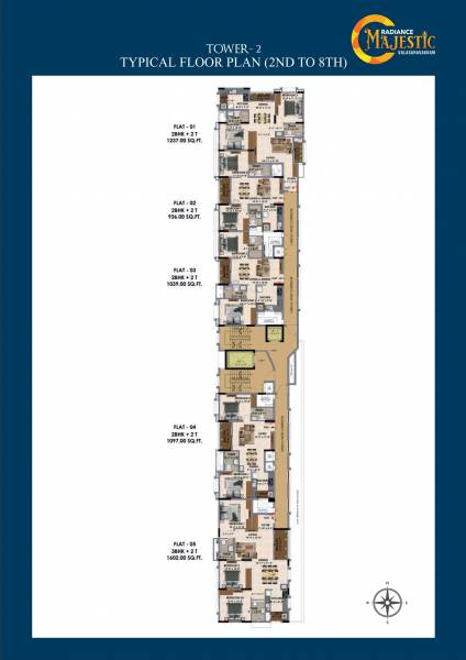  majestic 2 Cluster Plan from 2nd to 8th Floor