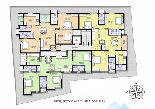  kasthuris-rrk-enclave Kasthuris RRK Enclave Cluster Plan from 1st to 3rd Floor