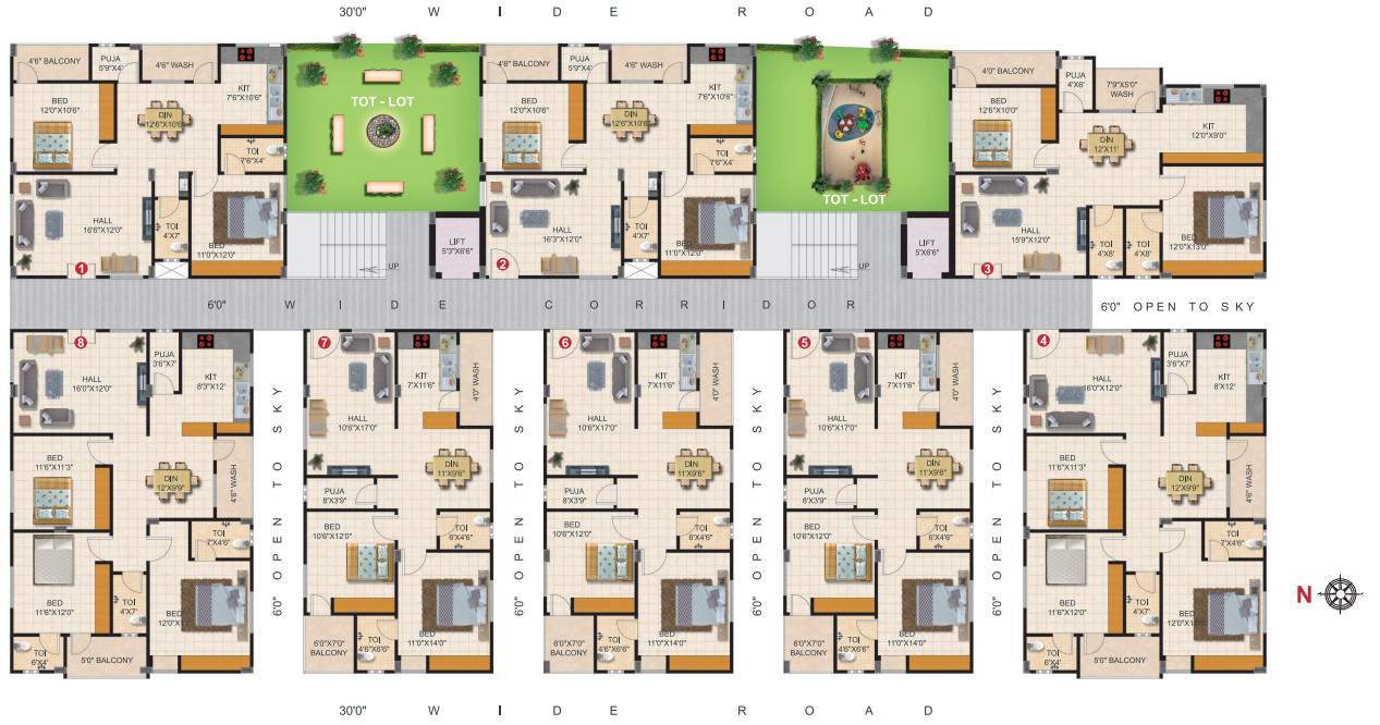  the pearl apartments The Pearl Apartments Cluster Plan