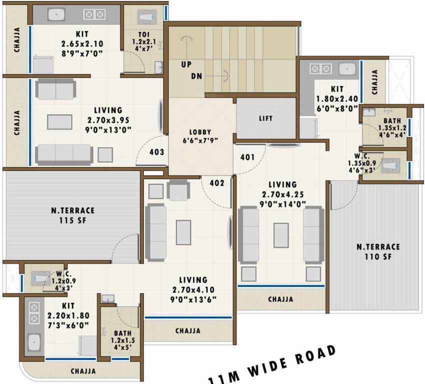  vaishnavi arcade phase 2 Vaishnavi Arcade Phase 2 Cluster Plan For 4th Floor