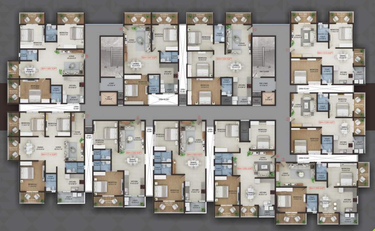  edge casero Green Edge Casero Cluster Plan For 2nd, 4Th, 6Th, 8Th & 10Th Floor