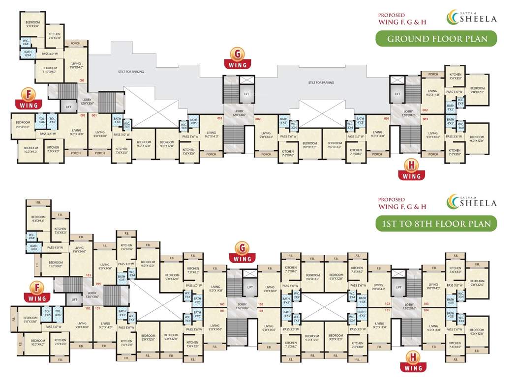  satyam sheela wing f Satyam Sheela Wing F Cluster Plan