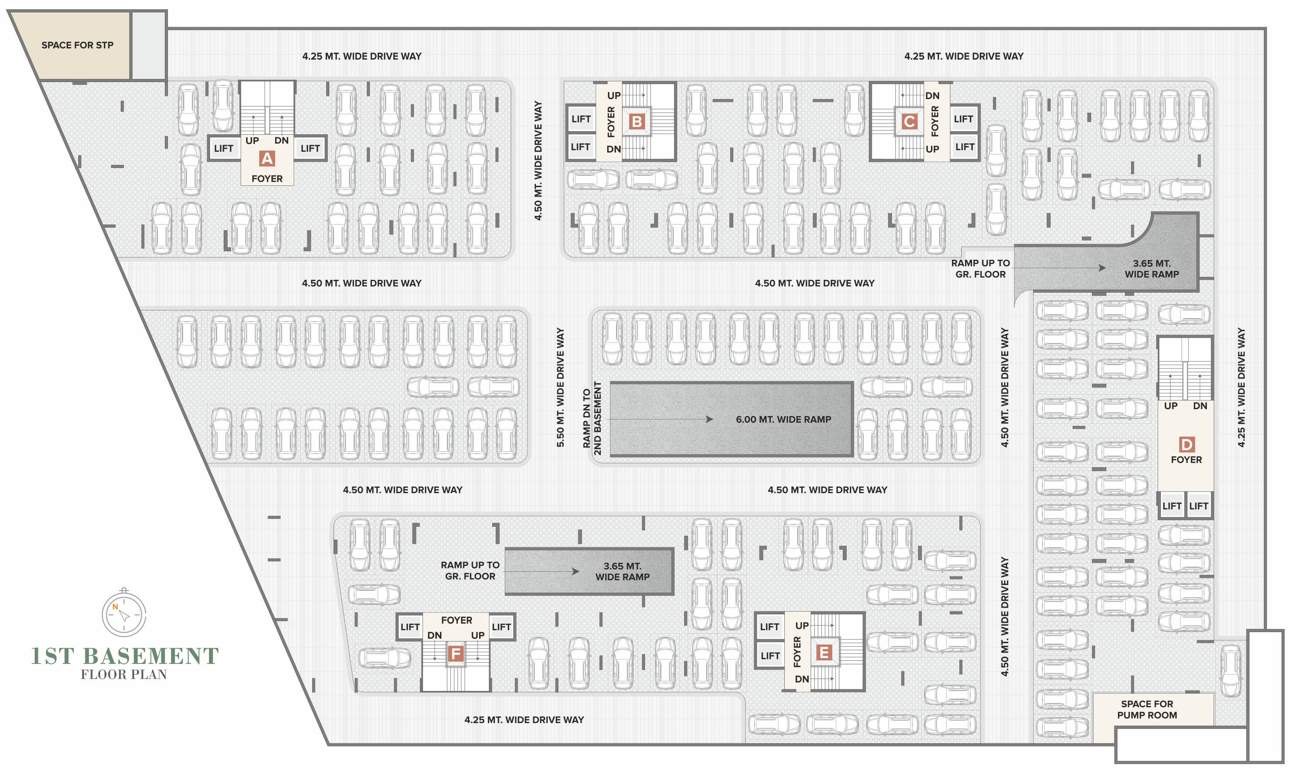  bansari prominence A To F 1st Basement Cluster Plan